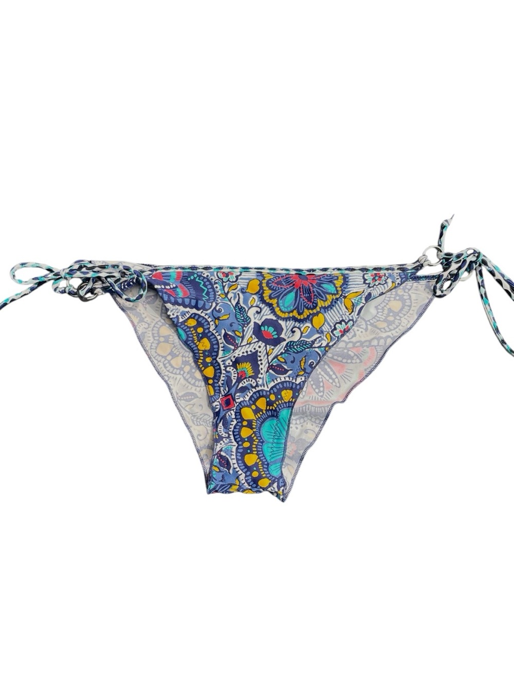 Body Glove Colorful Floral Brasilia Tie Side Cheeky Bikini Bottom (M)